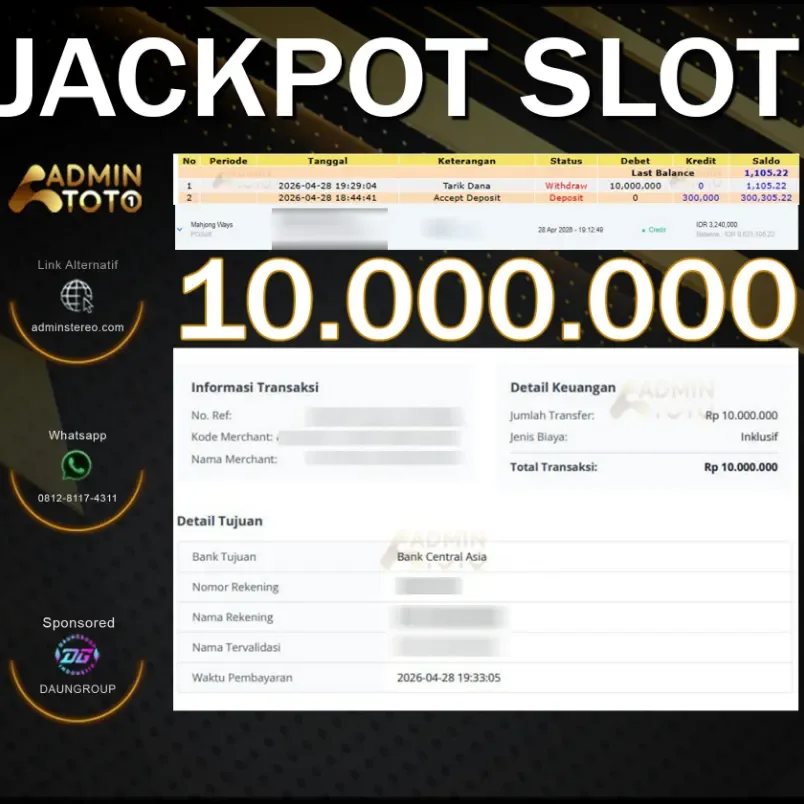 JACKPOT MAHJONG ADMINTOTO
