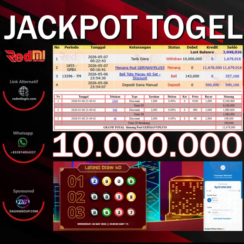 JACKPOT HONGKONG LOTTO