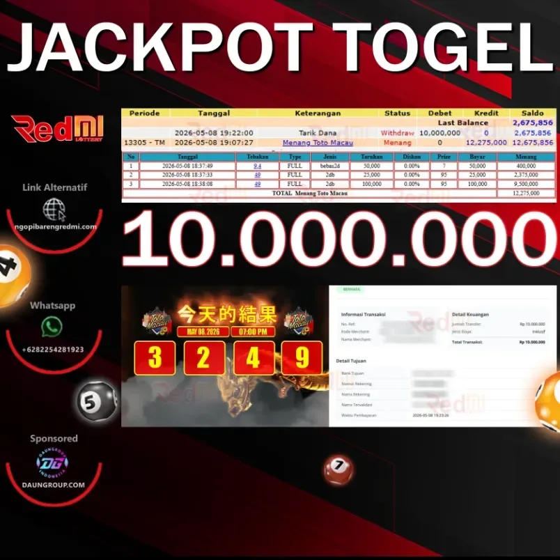 JACKPOT TOTO MACAU