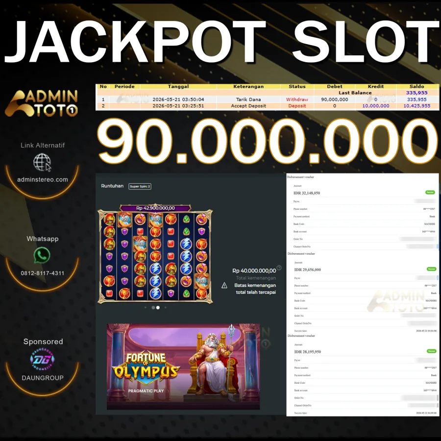 JACKPOT SLOT FORTUNE OF OLYMPUS
