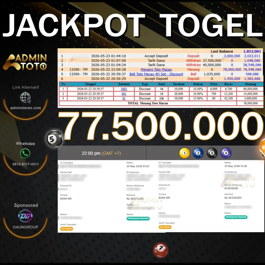 JACKPOT TOGEL TOTO MACAU
