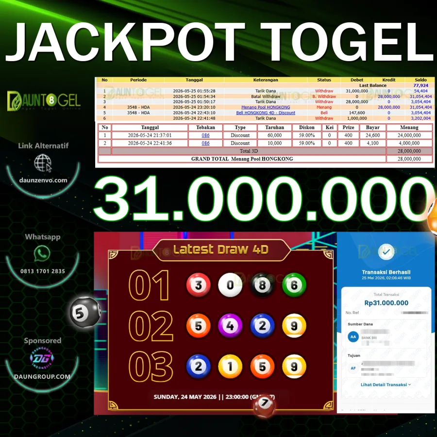 JACKPOT HONGKONG LOTTO