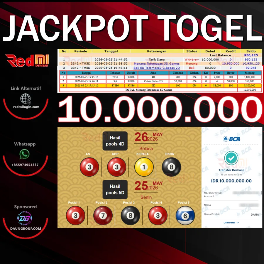JACKPOT TOGEL TOTO MACAU