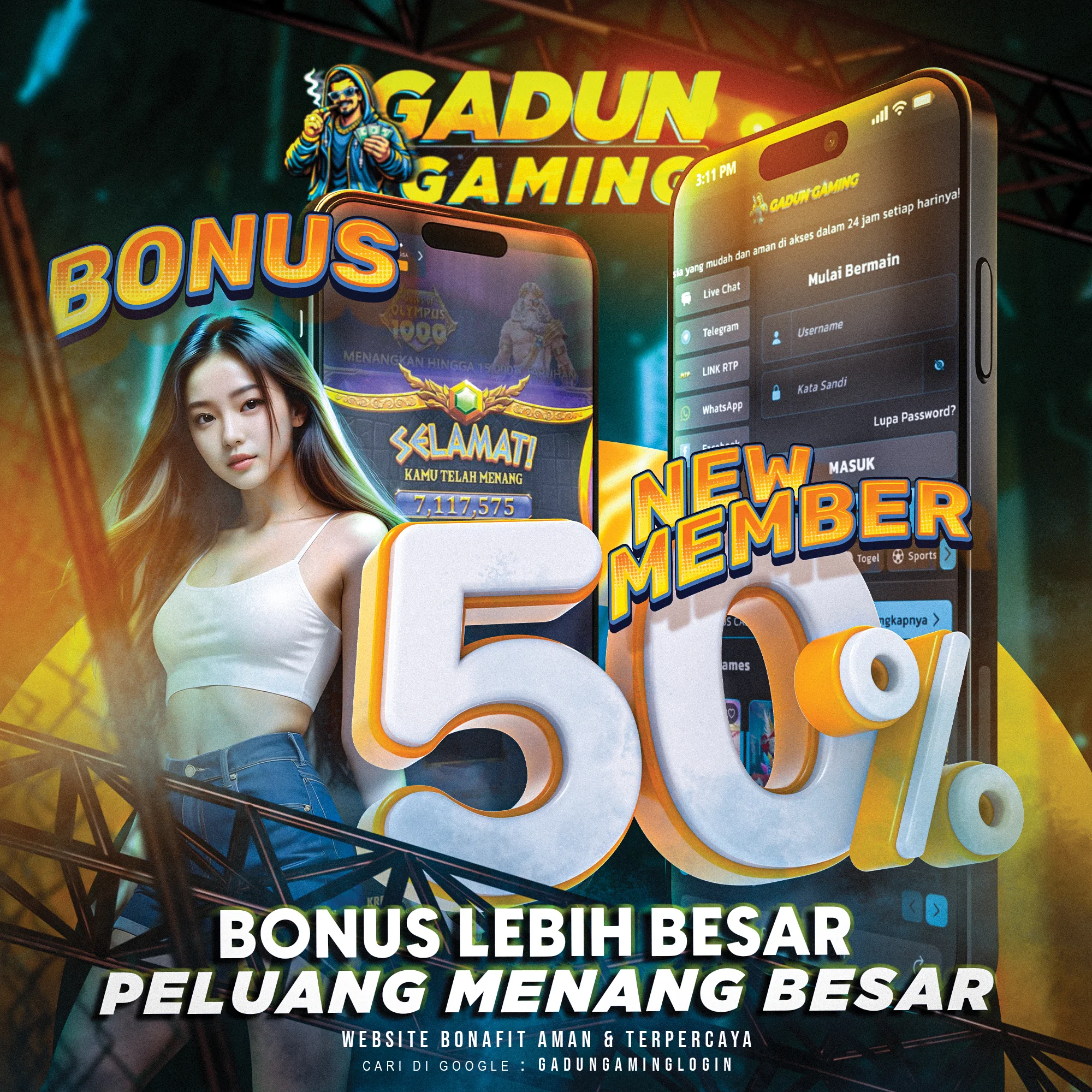 BONUS NEW MEMBER 50%